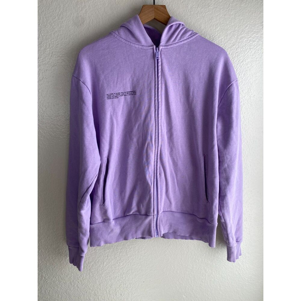 Pangaia 365 Womens Zip Up Hoodie Large L Orchid Purple Recycled Organic Cotton